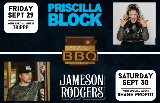 Priscilla Block & Jameson Rodgers at Jonesboro BBQ Fest Priscilla Block & Jameson Rodgers at Jonesboro BBQ Fest